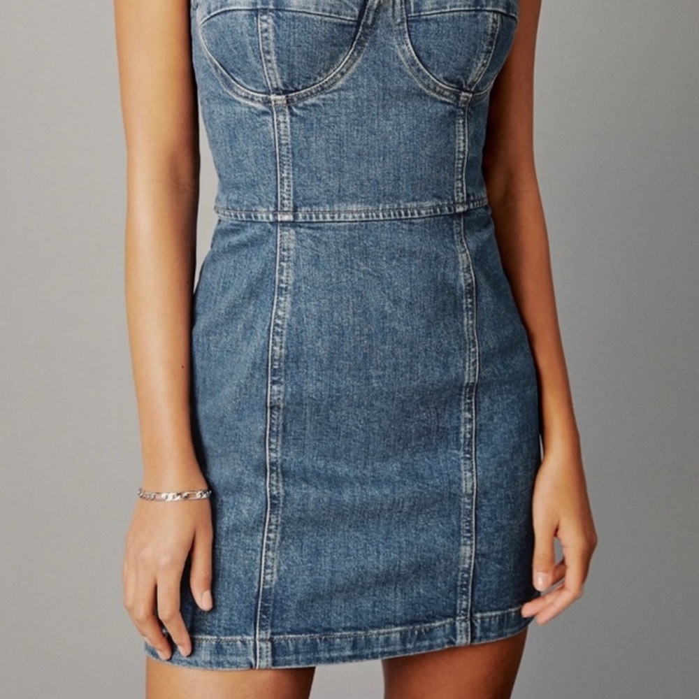 Reformation Denim Mini Dress in Blue